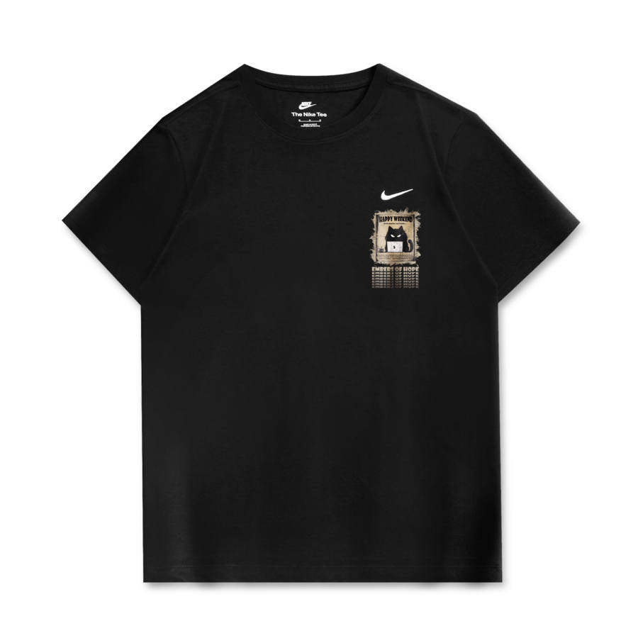 Nike Nike T Shirts Unisex Black Crew Neck Moderate Straight Fit