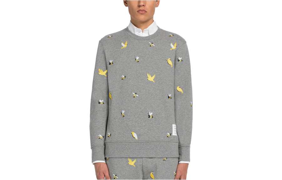 THOM BROWNE Thom Browne embroidered cotton sweatshirt