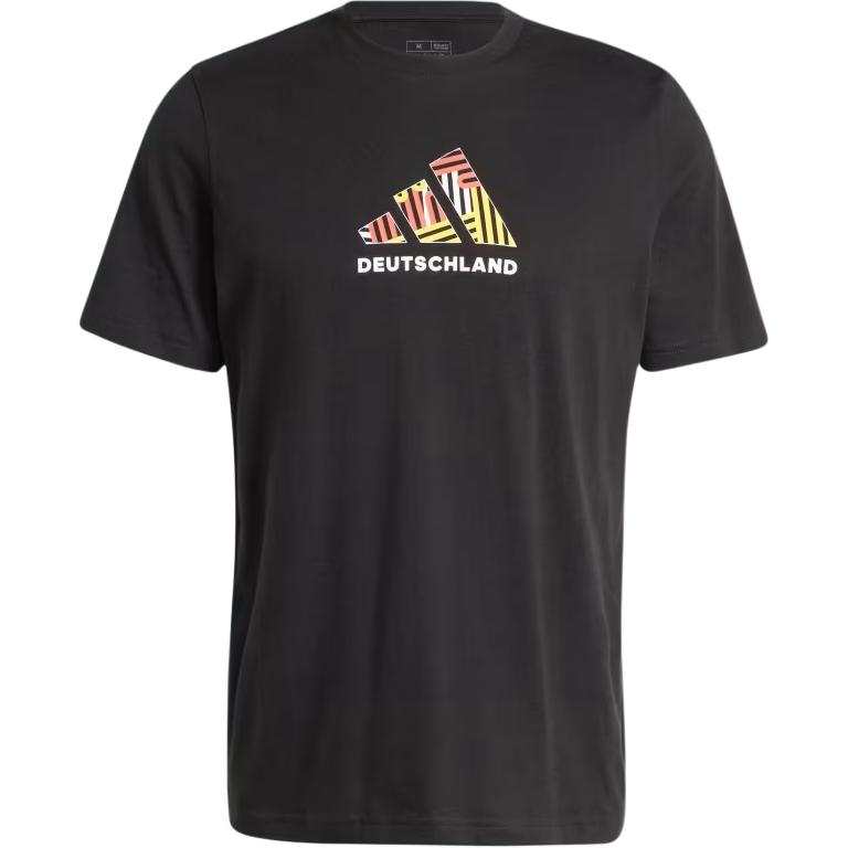 Adidas Adidas Germany T Shirts Men's Black Crew Neck Moderate Straight Fit