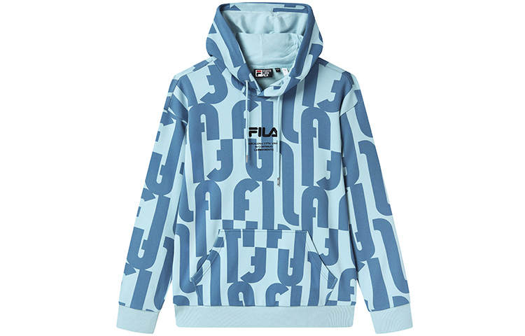 FILA Sweatshirts Men's Light Dusty Blue Hooded Moderate Regular