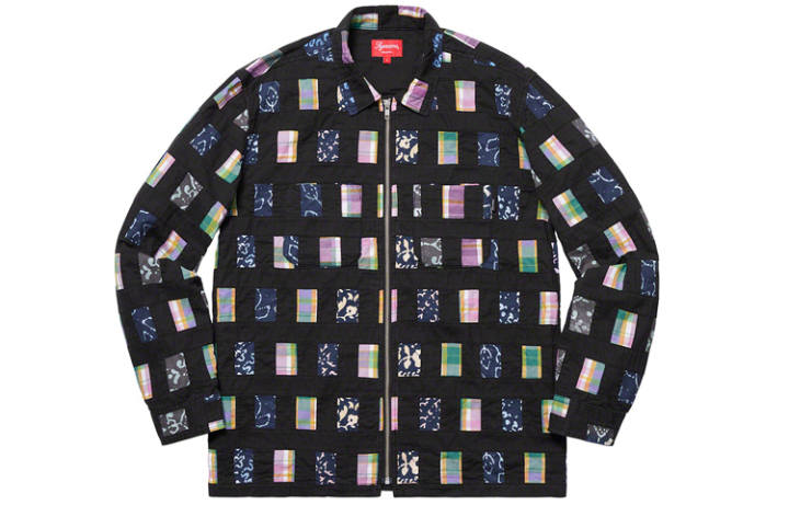 Supreme Supreme Patchwork Zip Up Shirt
