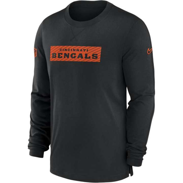 Nike Nike Cincinnati Bengals Sideline Player Team Issue Men's Nike Dri FIT Long Sleeve Top