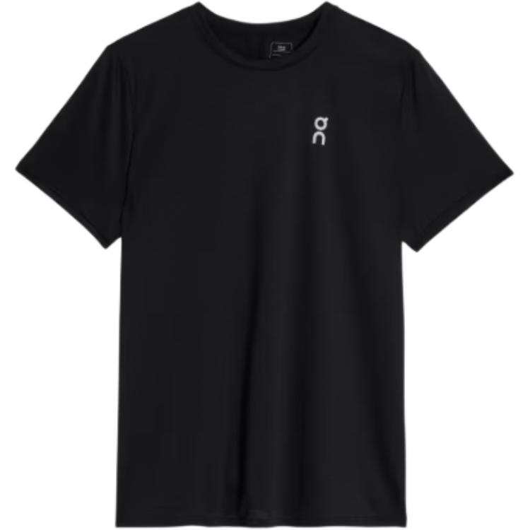 On On T Shirts Men's Black Crew Neck Moderate