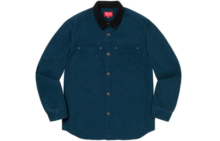 Supreme Supreme Script Canvas Snap Shirt