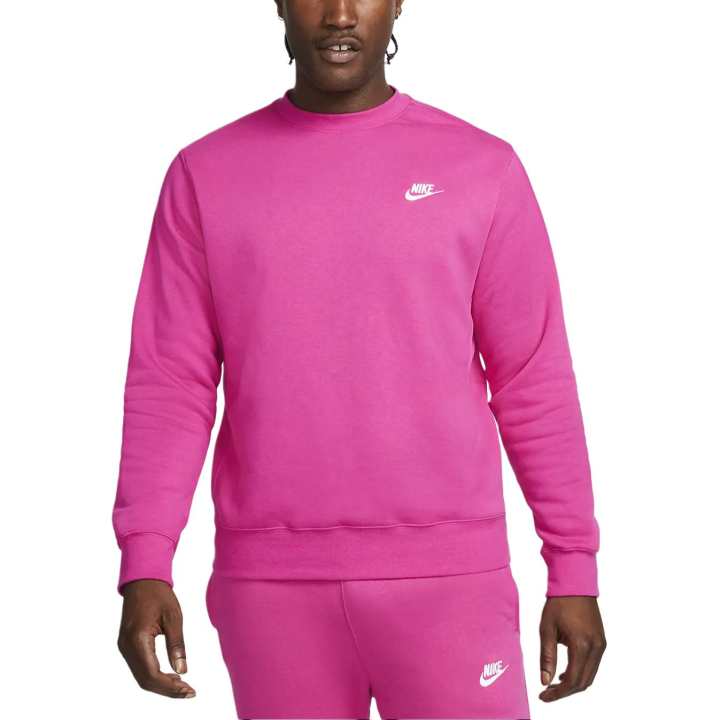 Nike Nike Sweatshirts Men's Rose Red Crew Neck Moderate Regular