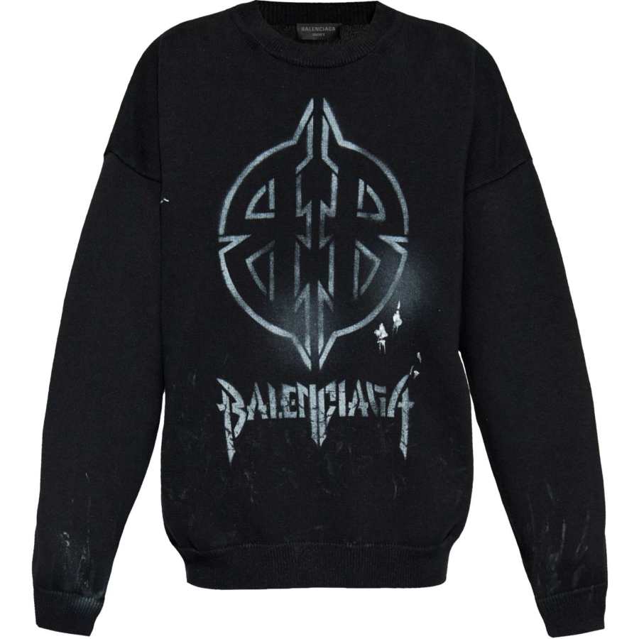 Balenciaga SS24 Sweatshirt Regular Fit Men's Black