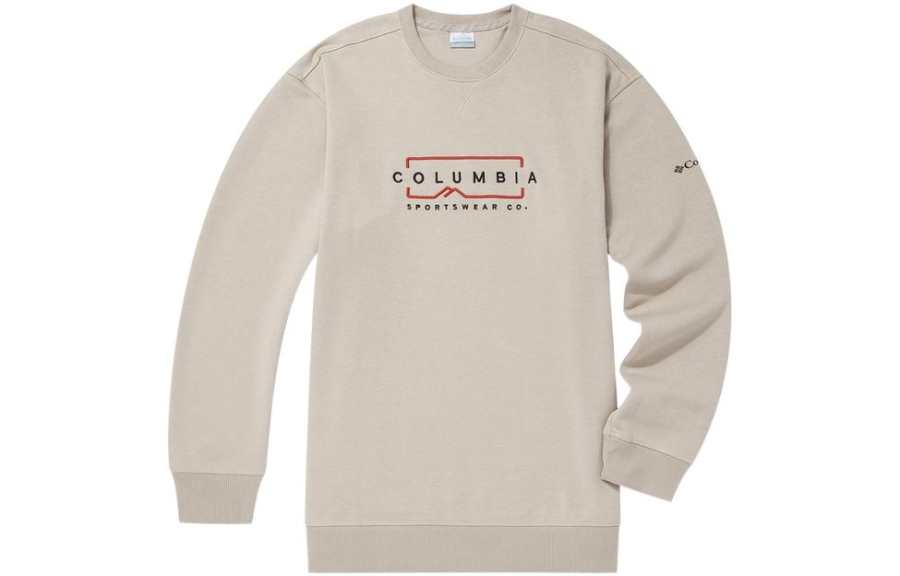 Columbia Sweatshirts Men's White Crew Neck Moderate Regular