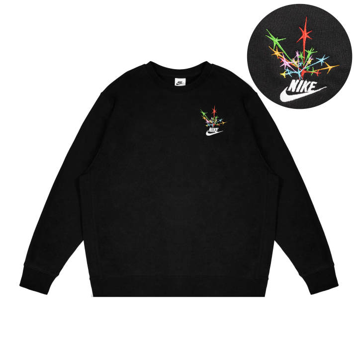 Nike Nike Sweatshirts Unisex Black Crew Neck Moderate Regular