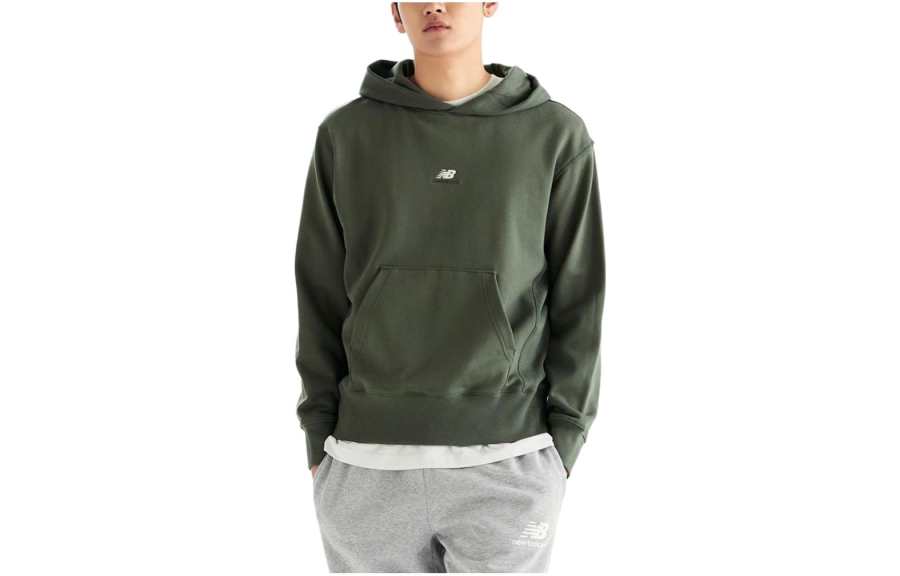 New Balance New Balance Sweatshirts Men's Green Hooded Moderate Regular
