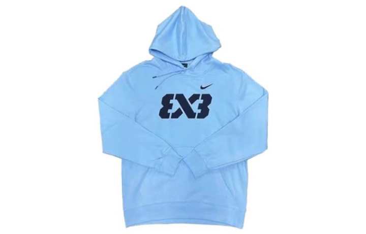 Nike Nike 3x4 Sweatshirts Unisex Carolina Blue Hooded Moderate Regular
