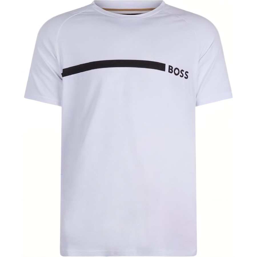 HUGO BOSS T Shirts Men's White Crew Neck Moderate Straight Fit