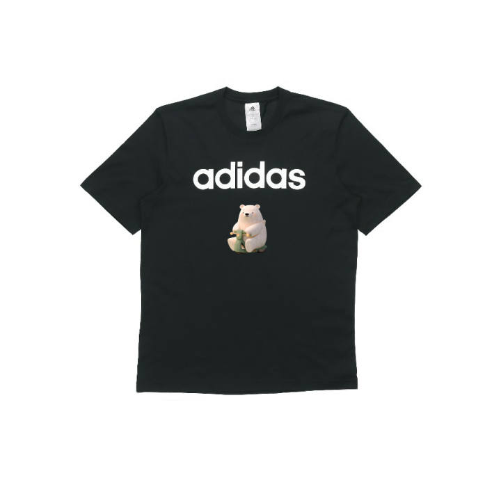 Adidas Adidas T Shirts Unisex Black Crew Neck Moderate Straight Fit