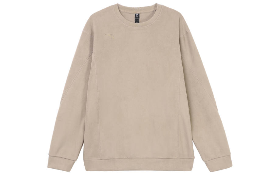 ANTA Variety Training Collection Sweatshirts Men's Dark Gray Brown Crew Neck Thickened Regular