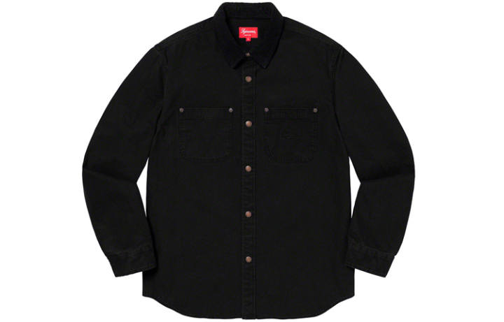 Supreme Supreme Script Canvas Snap Shirt