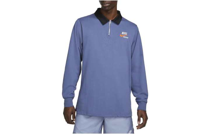 Nike Nike Sweatshirts Men's Blue Stand Collar Moderate Regular