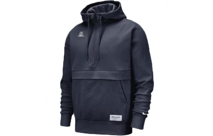 Nike Nike College Sweatshirts Men's University Marine Blue Hooded Moderate Regular