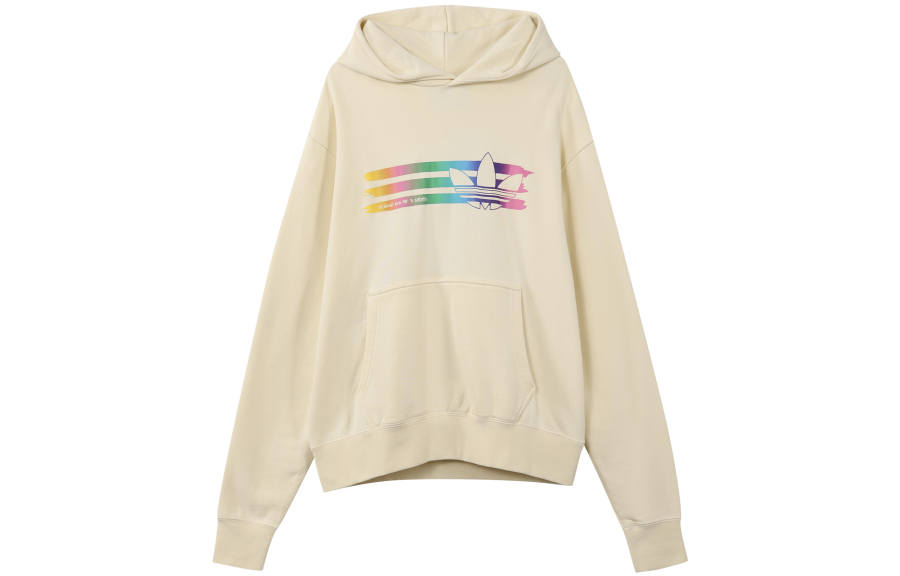 Adidas Originals Trefoil Sweatshirts Unisex White Hooded Moderate Regular