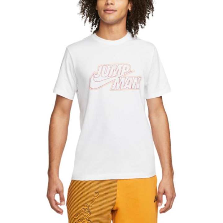 Jordan Jordan T Shirts Men's White Crew Neck Moderate Straight Fit