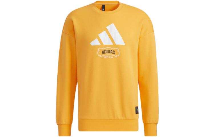 Adidas Adidas Sweatshirts Men's Yellow Crew Neck Moderate