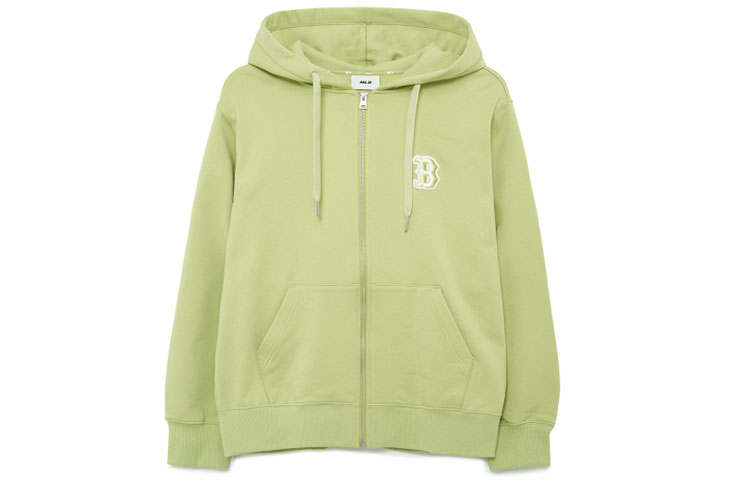 MLB Sweatshirts Unisex Green Hooded Moderate Cardigan
