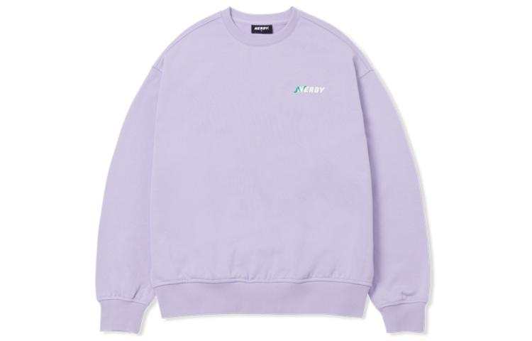 Nerdy Nerdy Sweatshirts Unisex Purple Crew Neck Moderate Regular