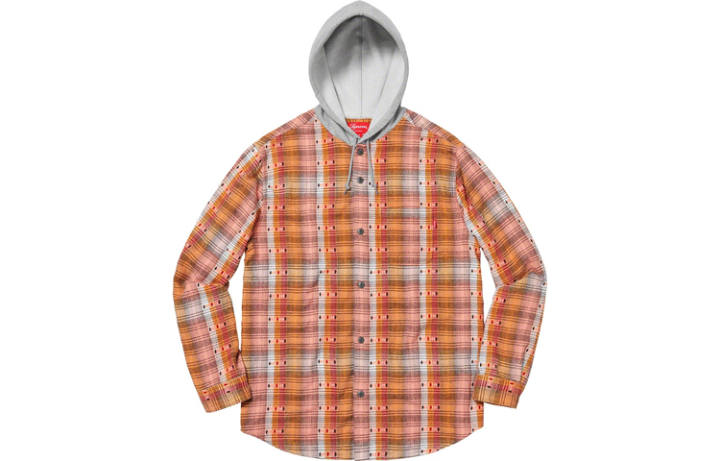 Supreme Supreme Hooded Jacquard Flannel Shirt