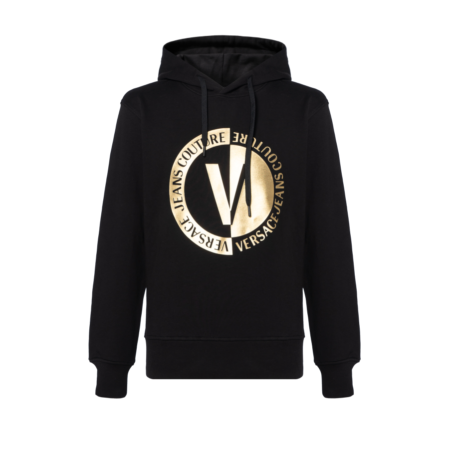 VERSACE JEANS COUTURE 【Previous Season】metallic logo-print hoodie