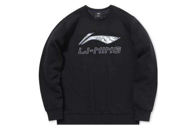 Li-Ning Li Ning Sports Fashion Collection Sweatshirts Men's Black Crew Neck Moderate Regular