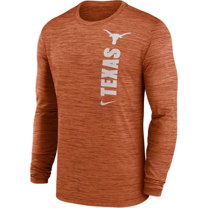 Nike Nike Texas Longhorns Sideline Velocity Men's Nike Dri-FIT College Long-Sleeve T-Shirt