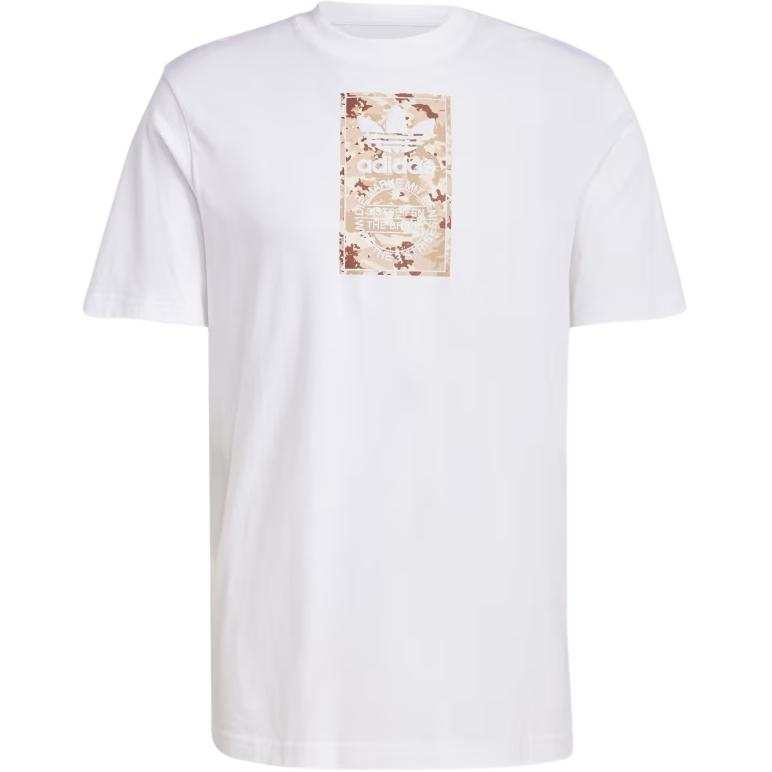 Adidas Adidas LABEL T Shirts Men's White Crew Neck Moderate