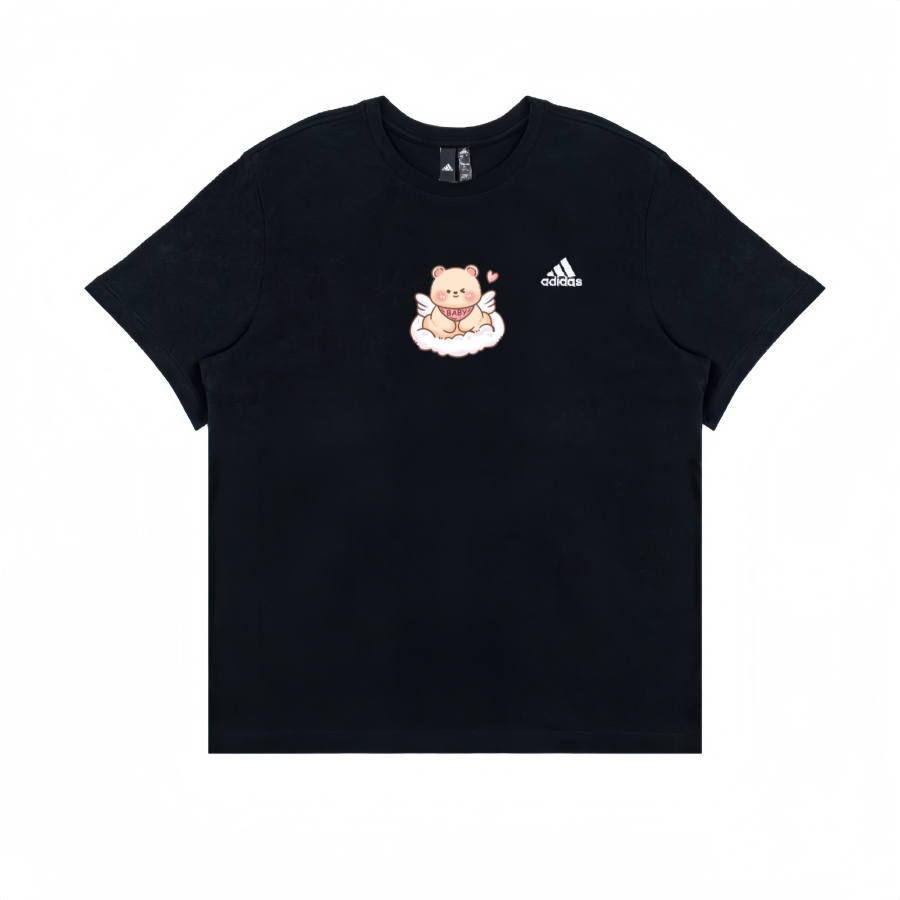 Adidas Adidas T Shirts Unisex Black Crew Neck Moderate Straight Fit