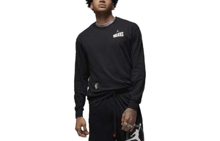 Jordan Jordan Flight Sweatshirts Men's Black Crew Neck Moderate Regular