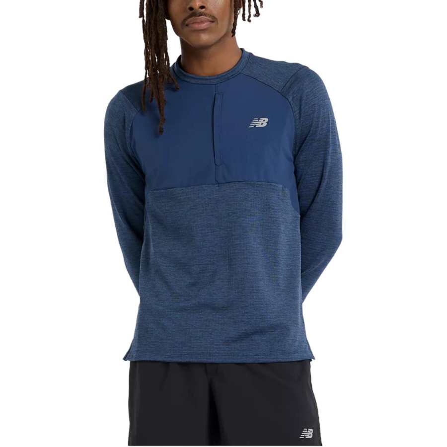 New Balance New Balance Heat Grid Crew T Shirt Men's Marine Blue