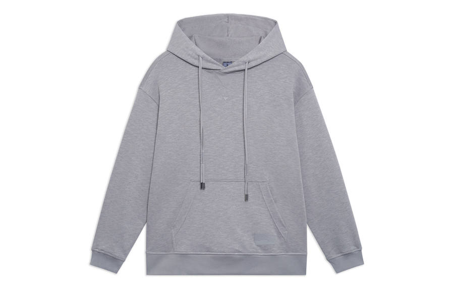 Li-Ning Li Ning Sweatshirts Unisex Frost Gray Hooded Moderate Regular