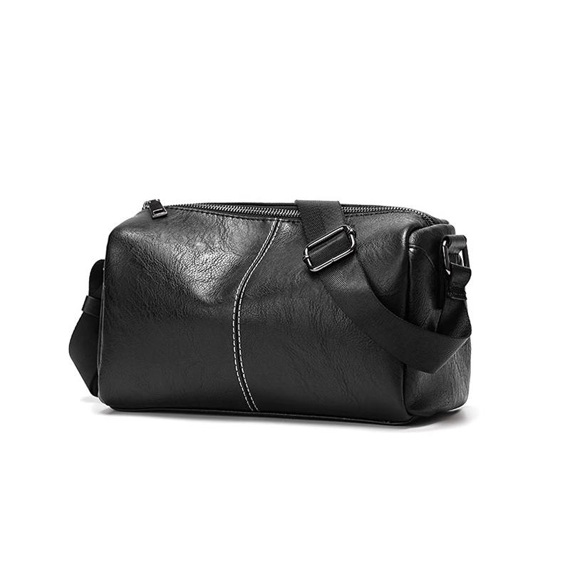 LAORENTOU Synthetic Leather Shoulder Bag, Crossbody Bag Men's Black/Brown