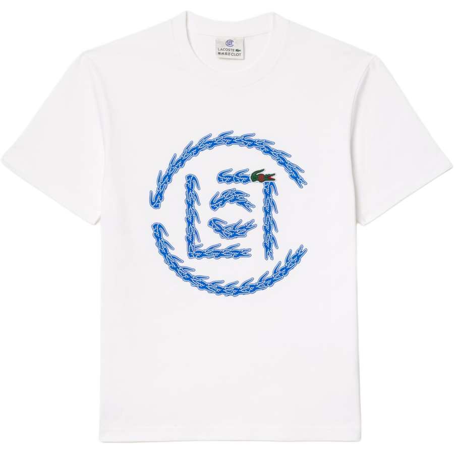 CLOT X LACOSTE T Shirts Unisex White Crew Neck Moderate