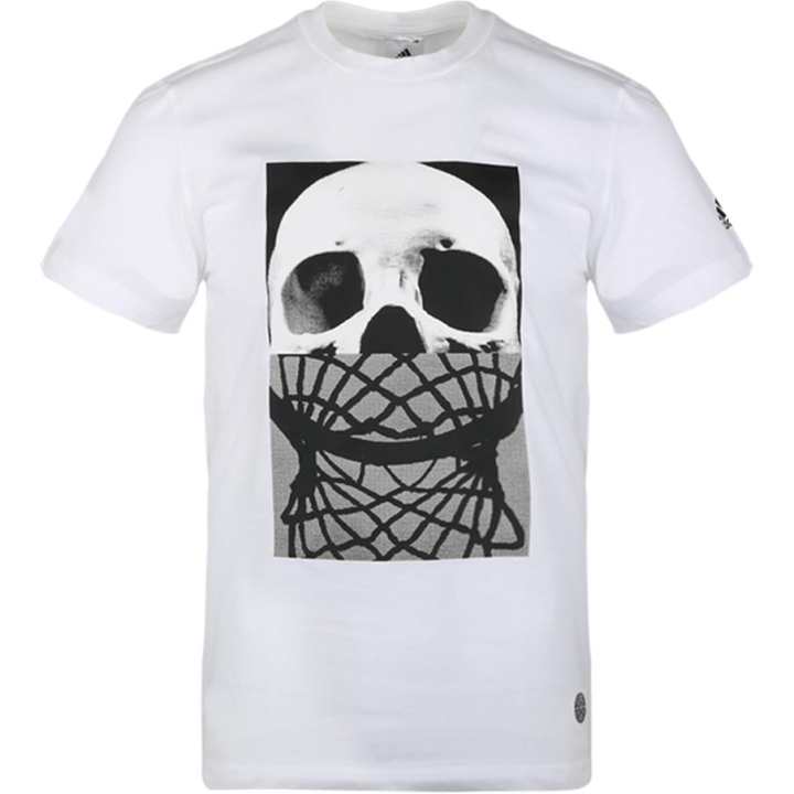 Adidas Adidas T Shirts Men's White Crew Neck Moderate