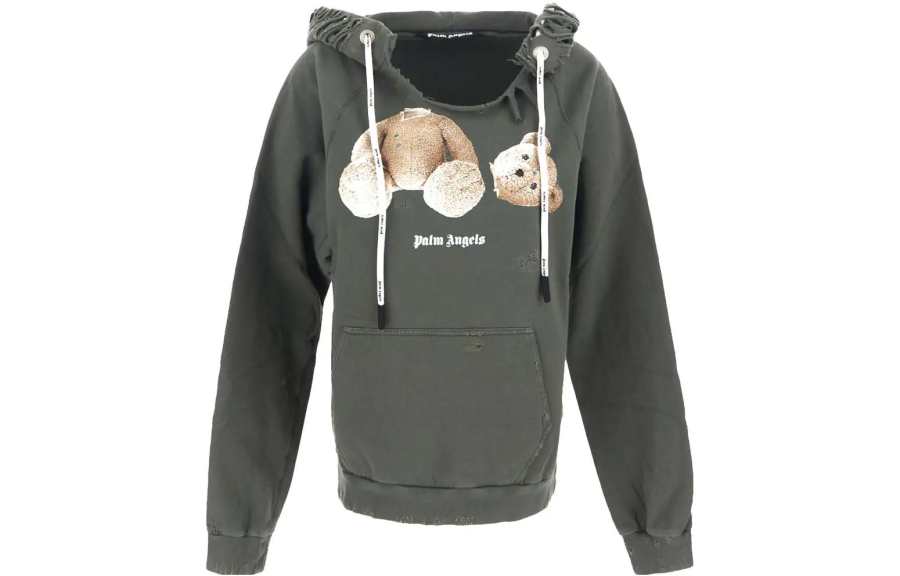 Palm Angels distressed graphic-print hoodie