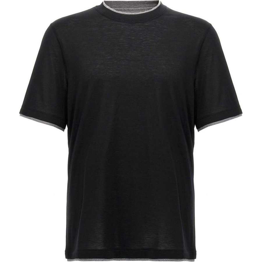 Brunello Cucinelli Double Layer Crewneck T Shirt