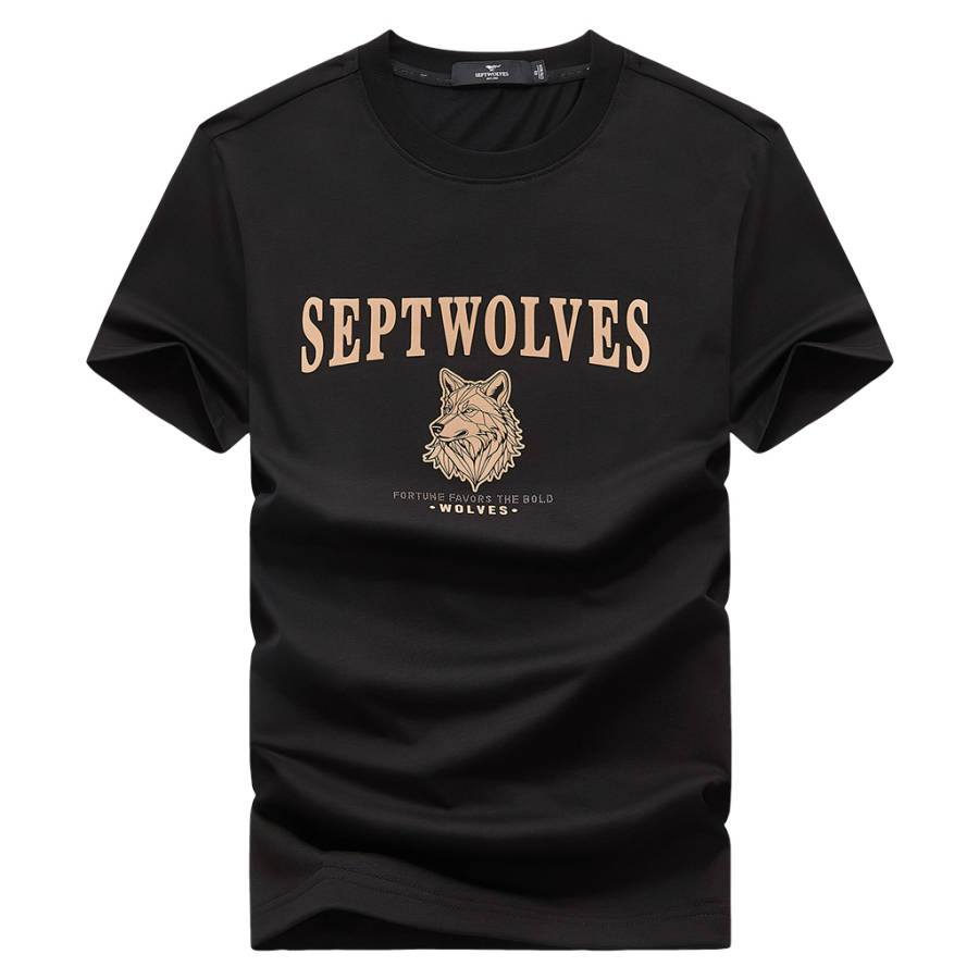 SEPTWOLVES T Shirts Unisex Crew Neck Moderate Straight Fit