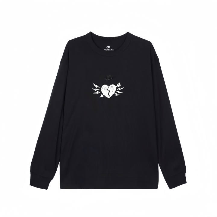 Nike Nike T Shirts Unisex Black Crew Neck Straight Fit