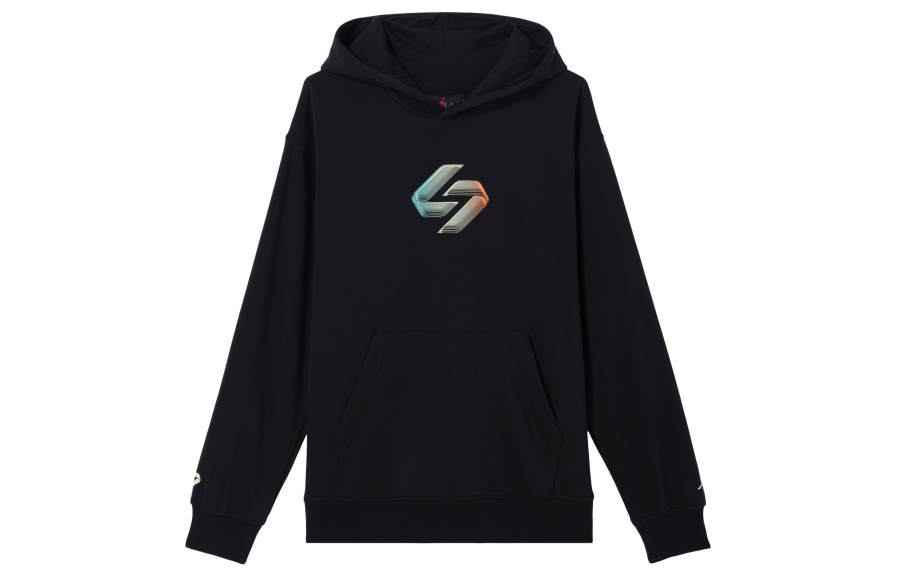 Jordan Jordan Luka Fashion Print Fleece Lined Pullover Hooded Sweatshirt Men's Black