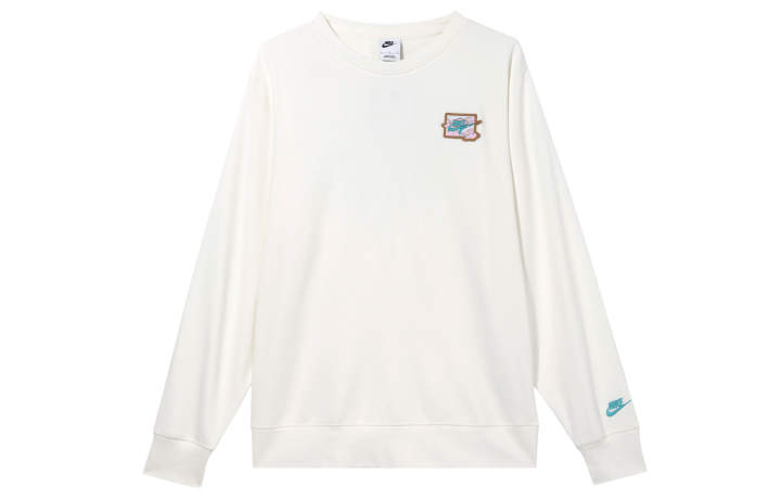 Nike Nike Sweatshirts Men's Beige Crew Neck Moderate Regular