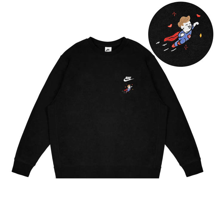 Nike Nike Sweatshirts Unisex Black Crew Neck Moderate Regular
