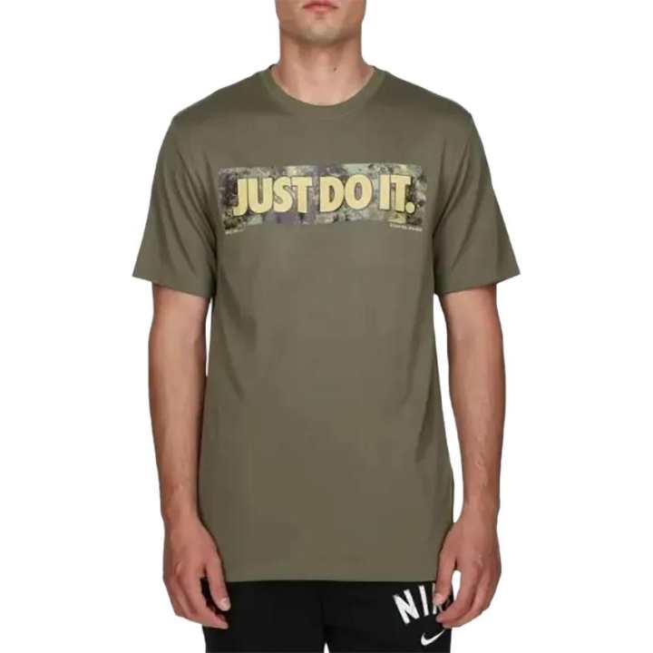 Nike Nike T Shirts Men's Olive Green Crew Neck