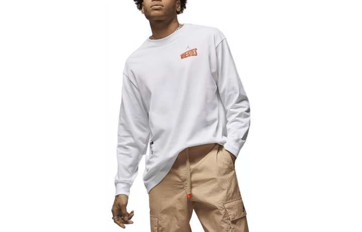Jordan Jordan Flight Sweatshirts Men's White Crew Neck Moderate Regular