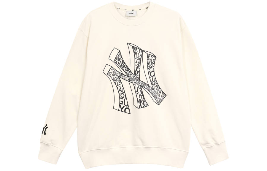MLB MLB New York Yankees Sweatshirts Unisex White Crew Neck Moderate Regular