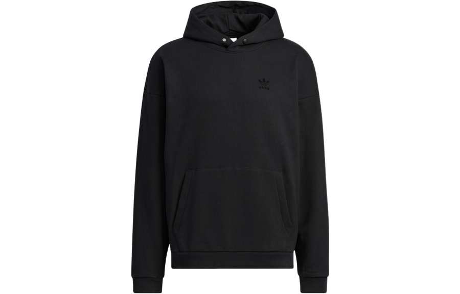 Adidas Originals Essential Sweatshirts Men's Black Hooded Moderate Regular