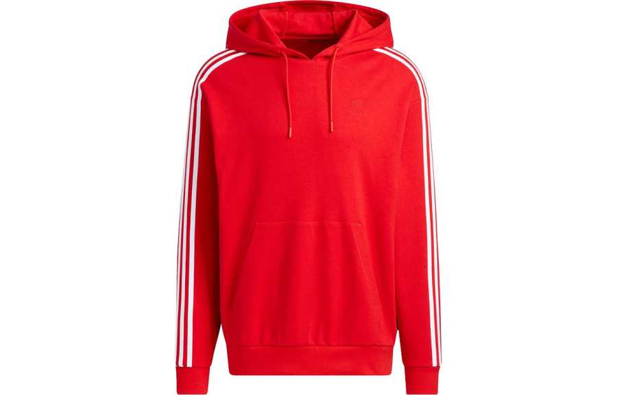 Adidas Neo Sweatshirts Men's Red Hooded Moderate Regular