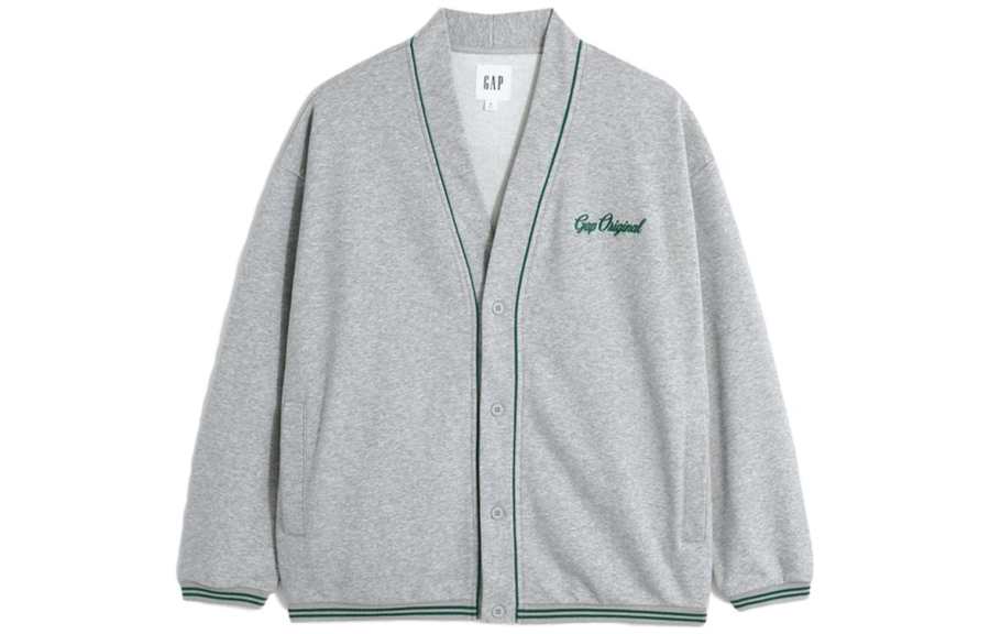 GAP GAP Sweatshirts Men's Light Gray V Neck Moderate Regular